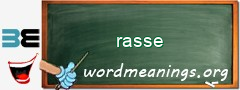 WordMeaning blackboard for rasse